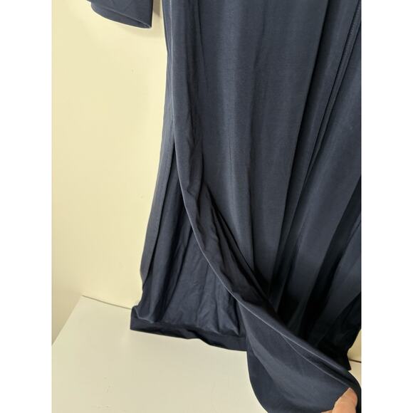 Chicos Travelers Size 2P US 12/14P Duster Cardigan Long Sleeve Blue 3 Button - Picture 7 of 11